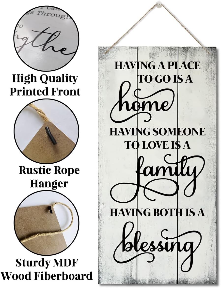 Having Somewhere to Go Decor Sign, Printed Wood Wall Art Sign, Housewarming Gifts, Funny Home Signs Decor, Hanging Wood Sign Home Decorative, Rustic Farmhouse Wood Sign Decor Wall Art 12x6 in