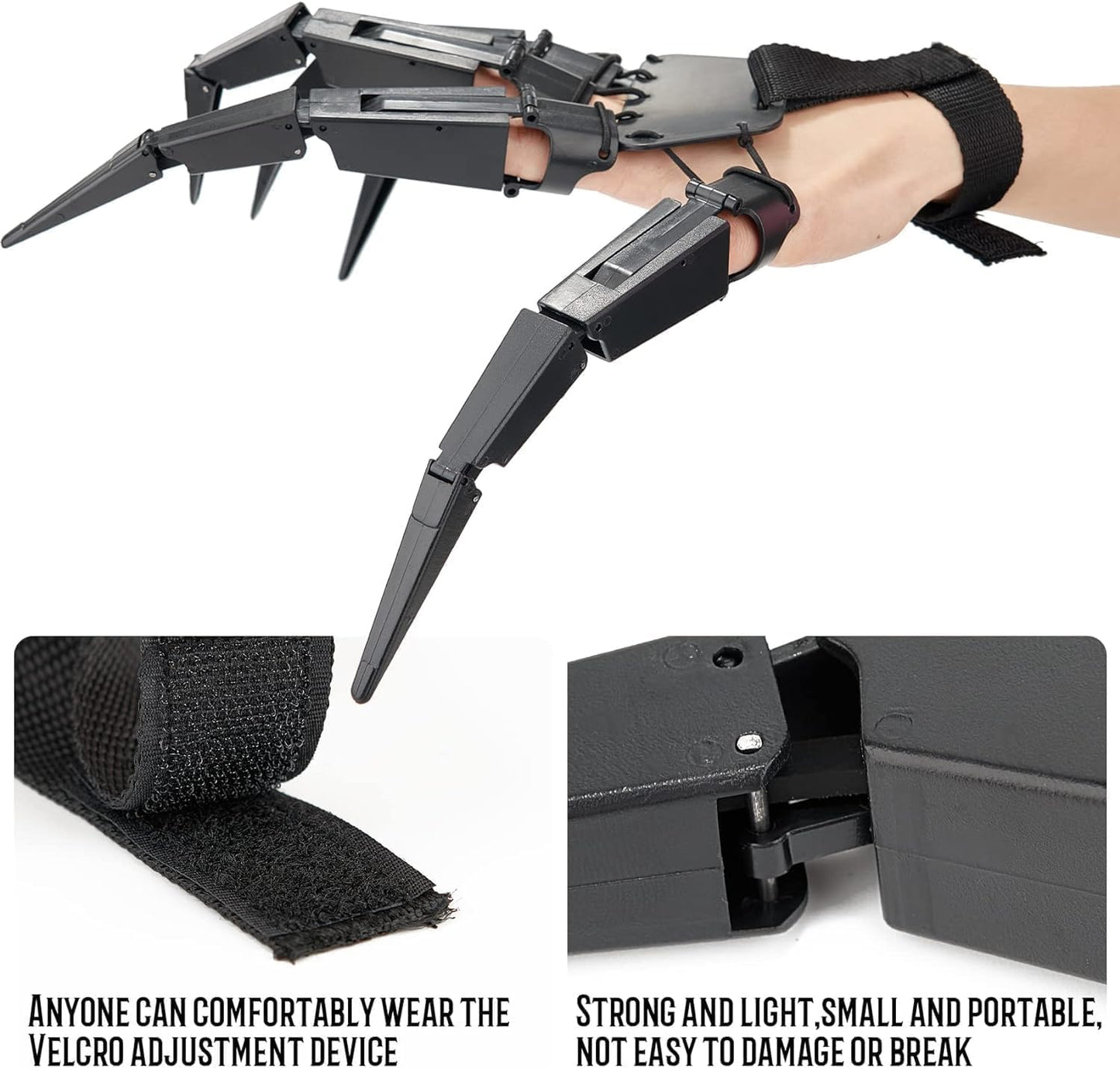 Finger Extension Toys,Scary Skeleton Hand Gloove Witch Ghost Toys Halloween Party Decoration Accessory for Men Women(A Pair-Black) 2025