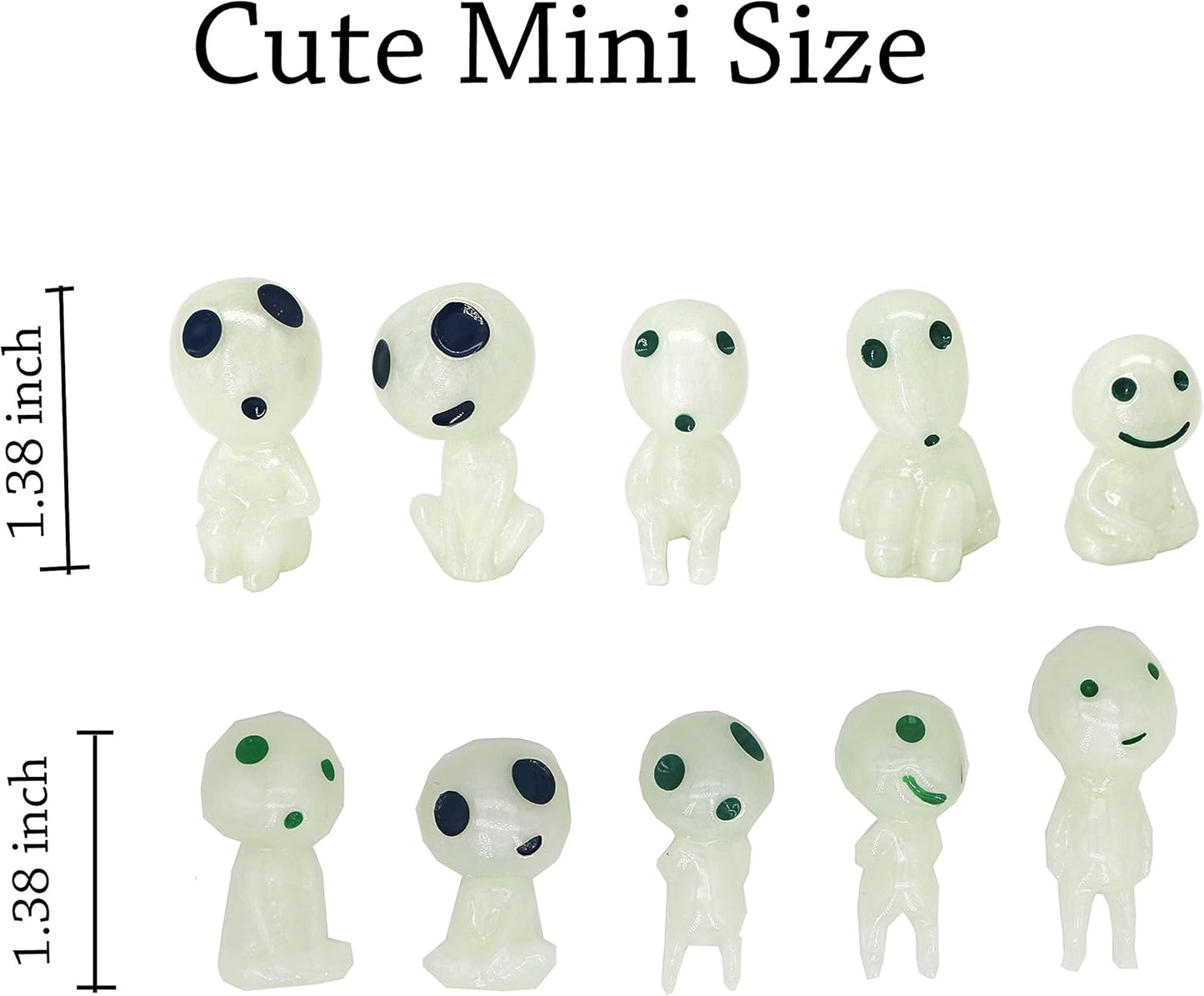 Fairy Garden Accessories Tree Elves Easter Egg Fillers Glow in Dark Basket Stuffers Garden Alien Decor Miniature for Micro Landscape Outdoor Status Patio Lawn Yard Kit