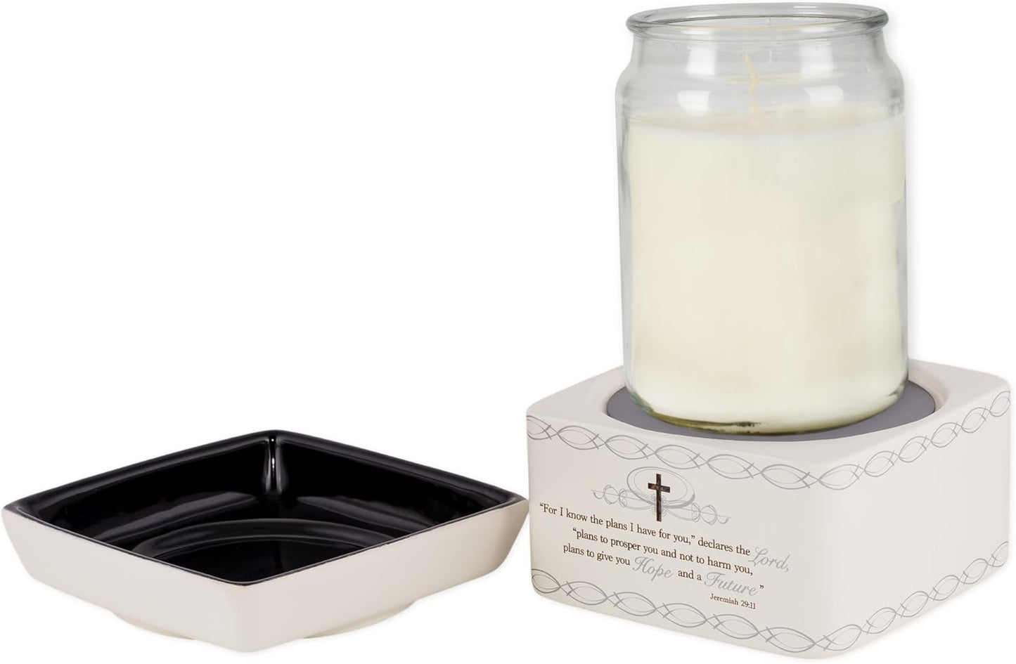 Elanze Designs for I Know The Plans I Have for You Ceramic Stone 2-in-1 Tart Wax Oil Candle Warmer