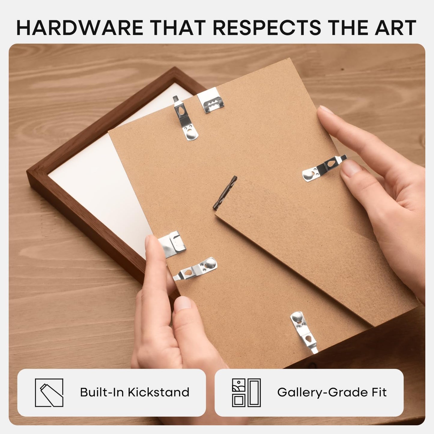 Homeforia 5x7 Brown Picture Frame, High End Dark Oak 5x7 Wooden Frames with Mat 4x6 Photo, 5 x 7 Walnut Wood Frame Matted to 4 x 6 Print, 7x5 Wall or Tabletop Frame, Tempered Glass, Wall Kit, Set of 1