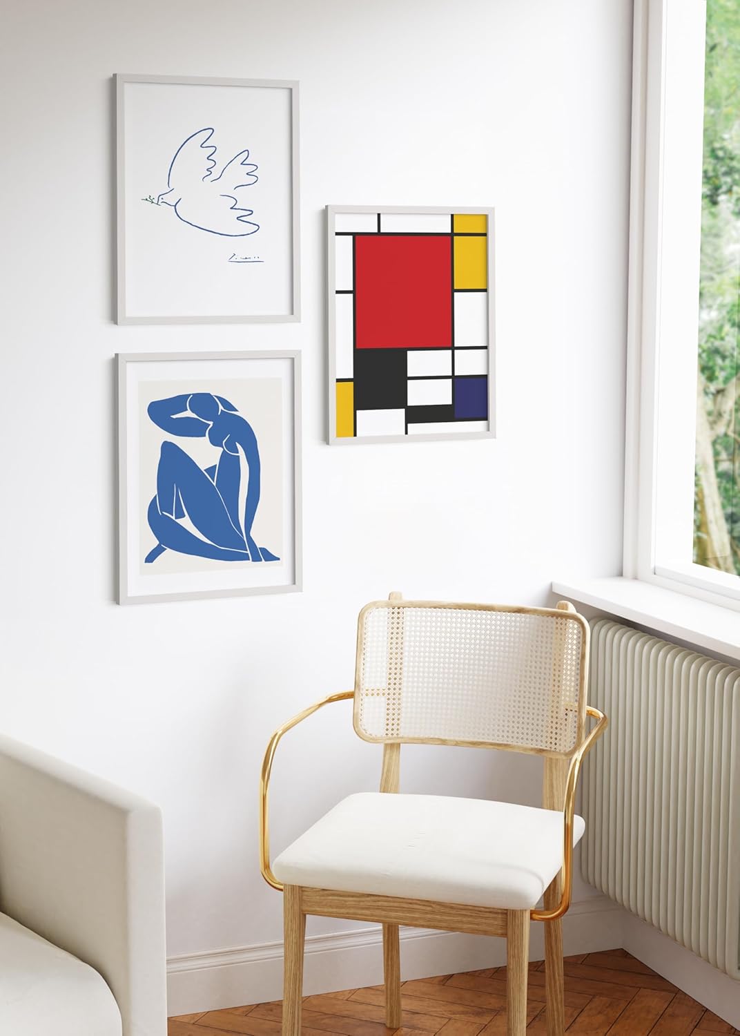 HAUS AND HUES 18x24 White Metal Picture Frames - Features Premium Aluminum, Vertical & Horizontal Hang, Shatterproof Plexiglass - Perfect for Home, Room, Office (18x24 in, White, Set of 3)