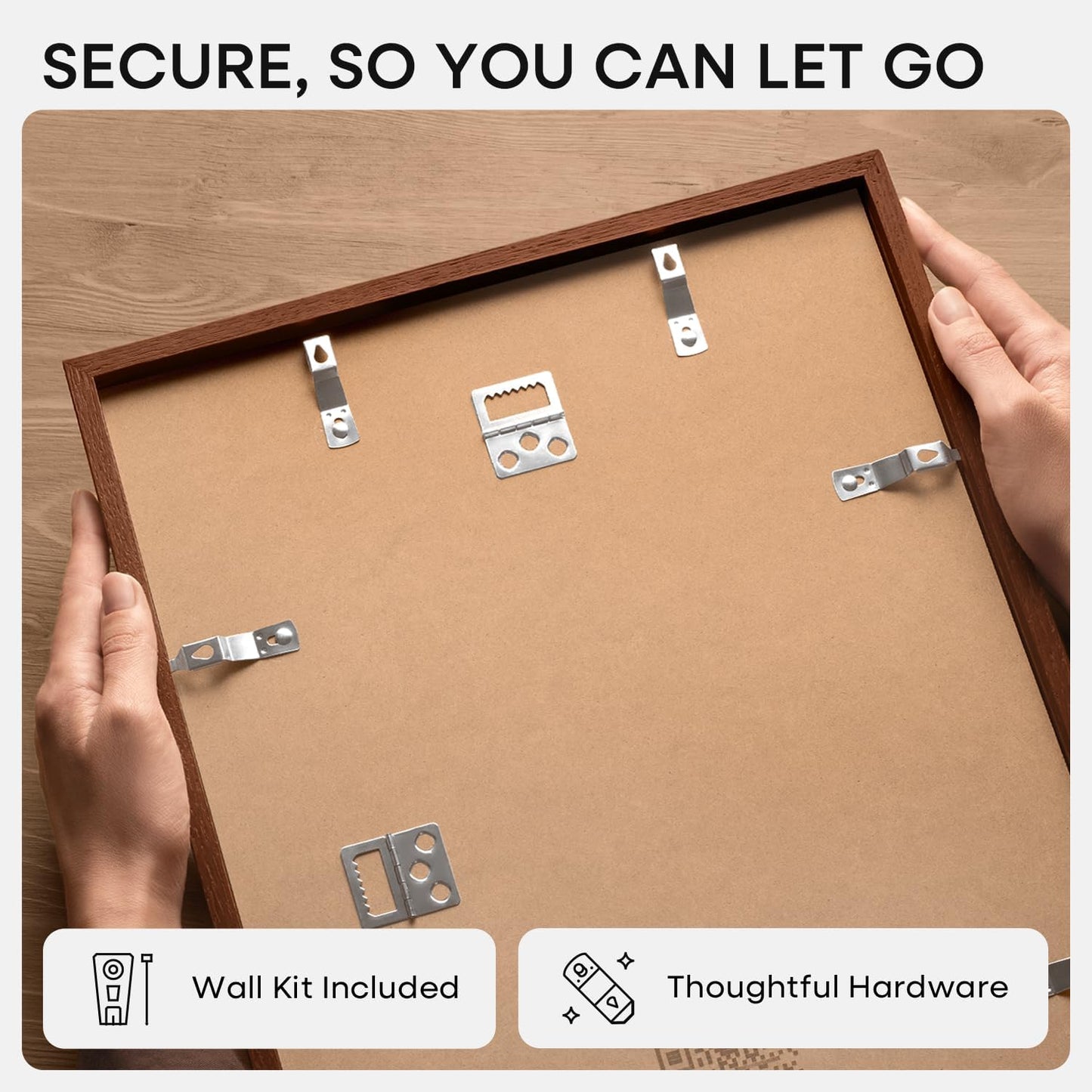 Homeforia 12x16 Picture Frame Brown, High End Dark Oak 12x16 Walnut Wood Poster Frame with Mat 9x12 Print, 12 x 16 Wooden Frame Matted to 9 x 12 Photo, 16x12 Frames, Tempered Glass, Wall Kit, Set of 1