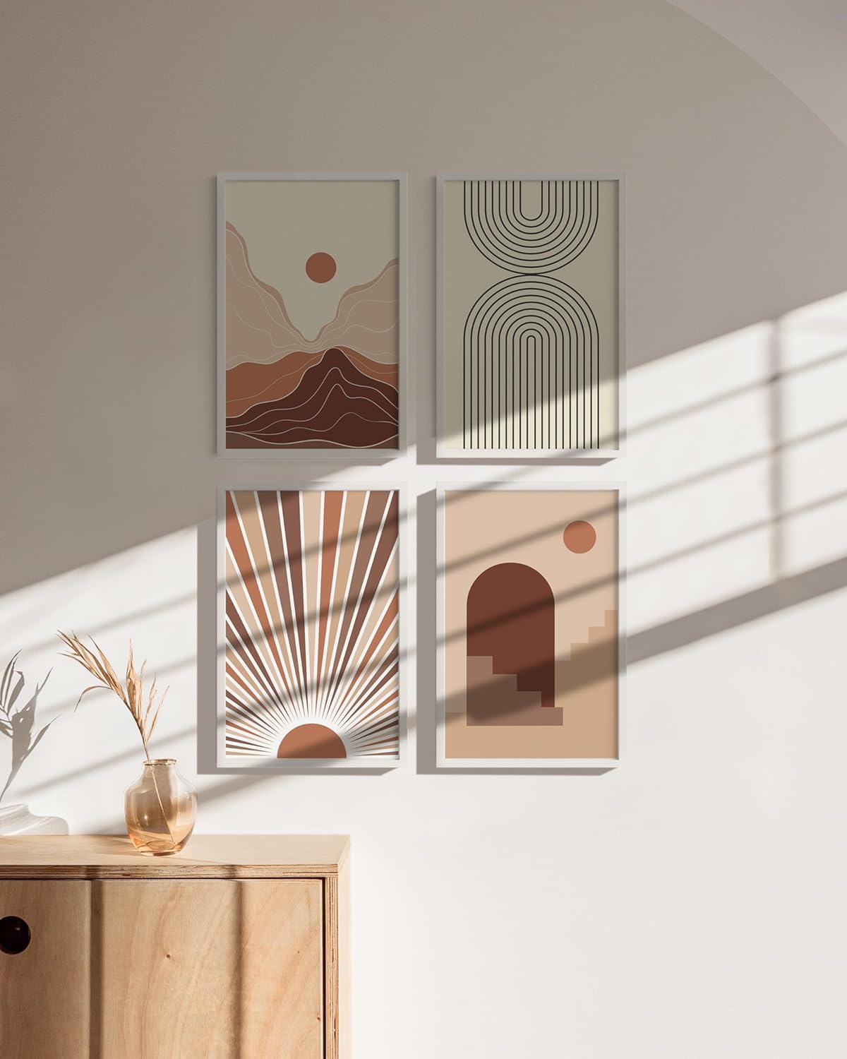 HAUS AND HUES 11x17 White Metal Picture Frames - Features Premium Aluminum, Vertical & Horizontal Hang, Shatterproof Plexiglass - Perfect for Home, Room, Office (11x17 in, White, Set of 4)