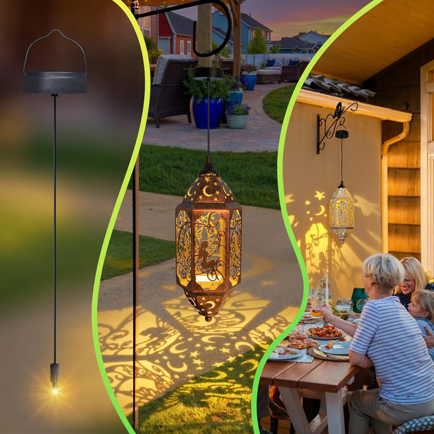 2Pack AA 600Mah Solar Lights Replacement Top for Outdoor Lantern Lights Waterproof for Garden, Yard,DIY Birthday Gifts Decorations