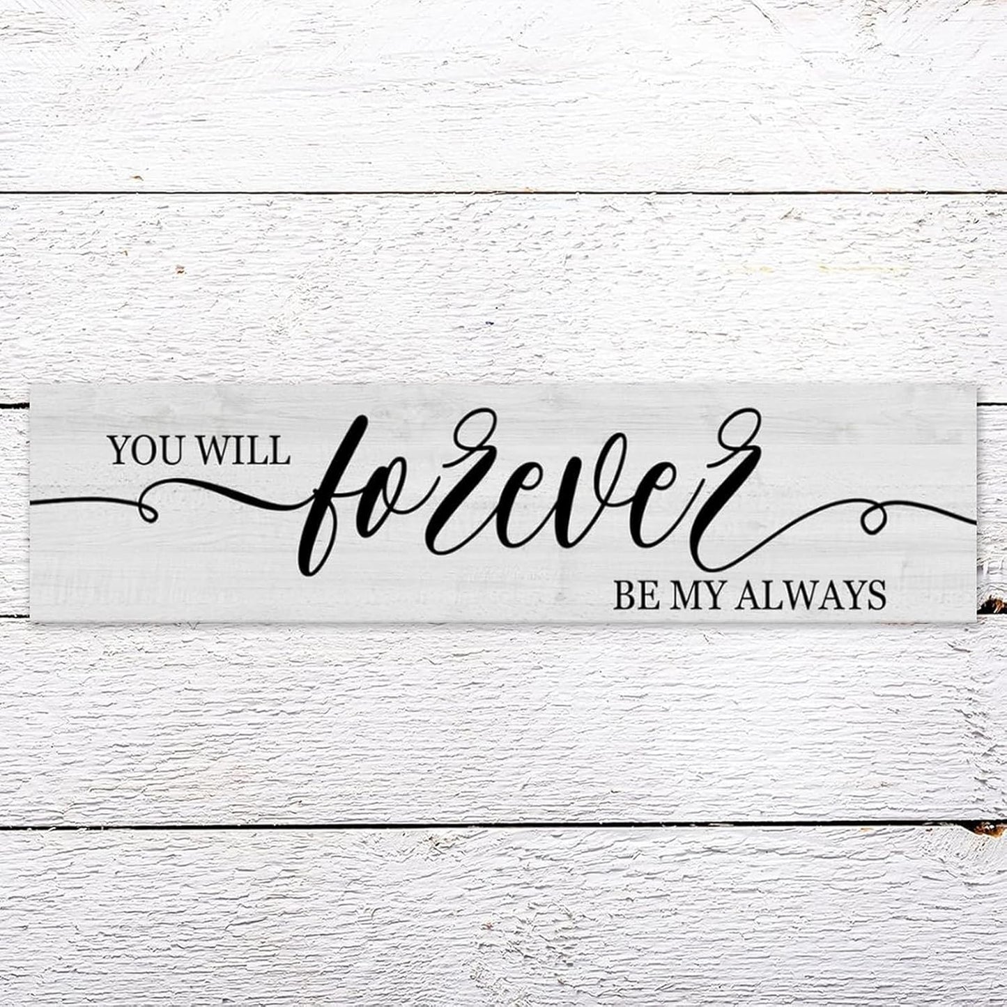 Funny Wood Sign You Will Forever Be My Always Everywhere Rustic Wooden Hanging Sign Home Farmhouse Kitchen Wall Decor 16 x 6 Inch