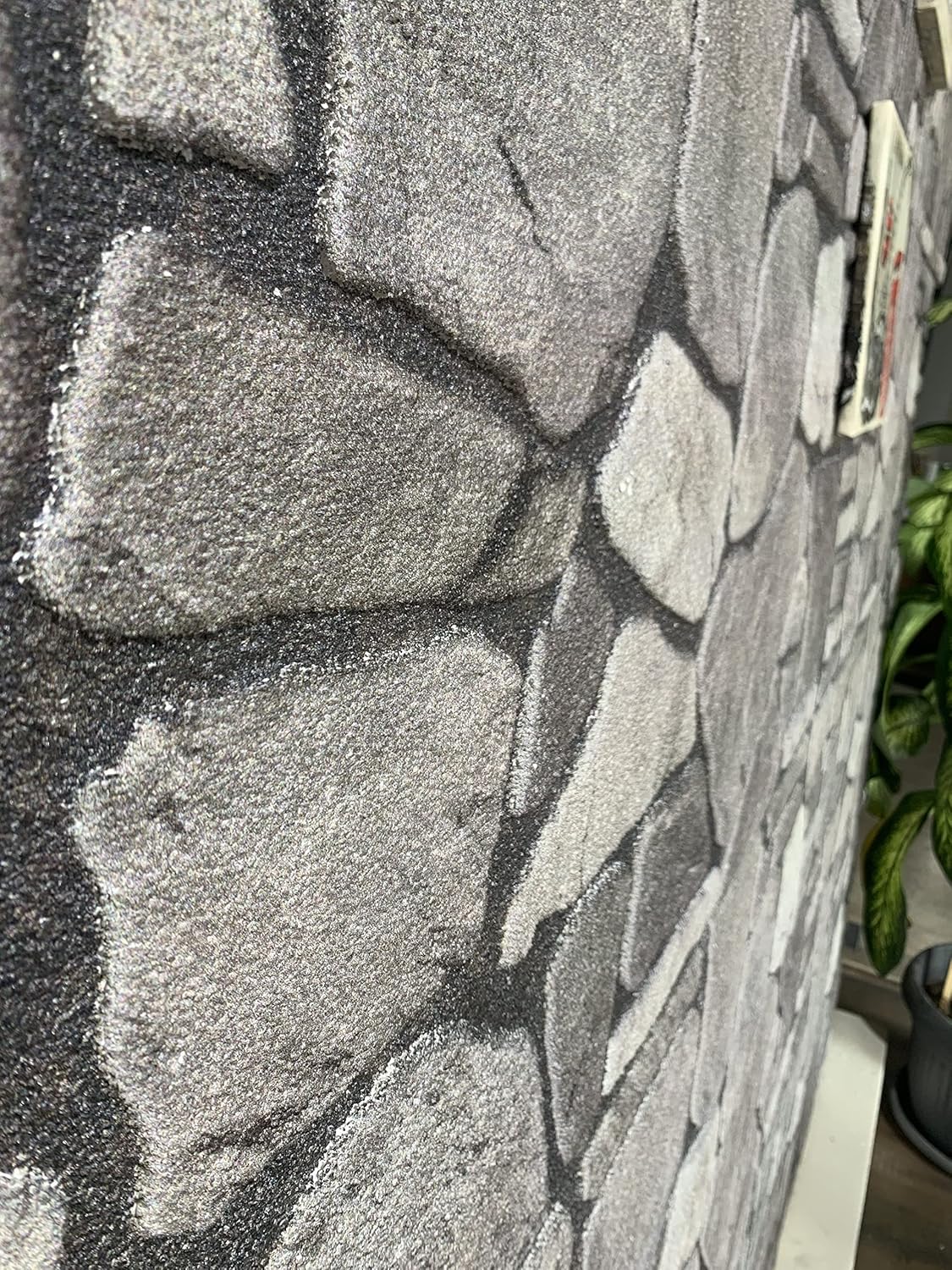 Dundee Deco 3D Wall Panels - Cladding Grey Charcoal Ash Stone Look Wall Paneling, Styrofoam Facing for Interior and Exterior Applications, DIY, Sample, Size 10 x 10 in.