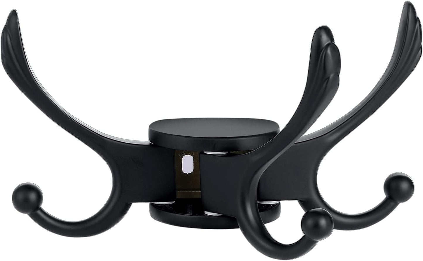 Heavy Duty Swivel Coat Hook Space Saving Towel Rope Hook Wall Mount Triple Swing Arms for RV Bathroom Kitchen Garage,Matt Black