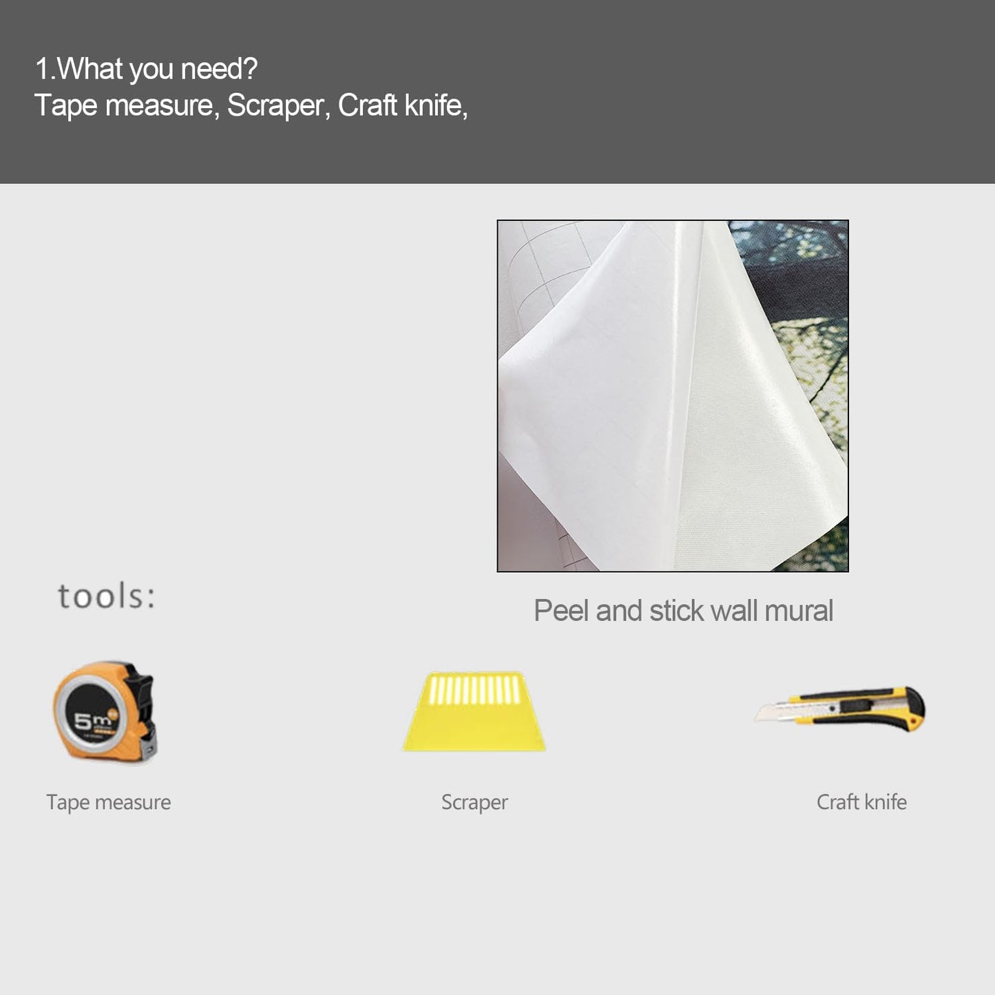 Forest Landscape Wall murals Woodland Tree Peel and Stick Wallpaper for Bedroom Living Room - 58"x86"