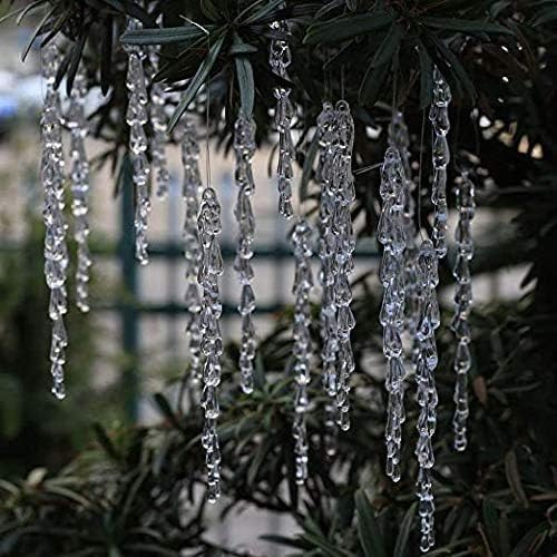 25 pcs icicles Ornament Set - ToBeIT Christmas Decoration Acrylic Clear icicles Set (25pcs Icicle Ornament)