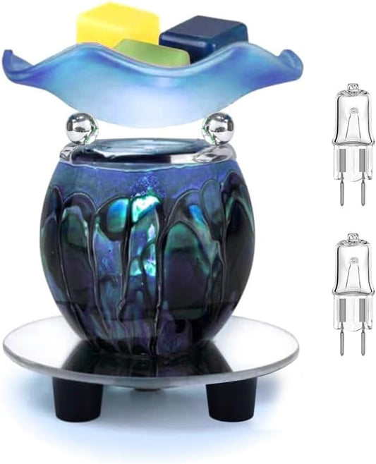 HUNANBANG 3 in 1 Electric Oil Warmer Wax Melter Fragrance Burner (blue)