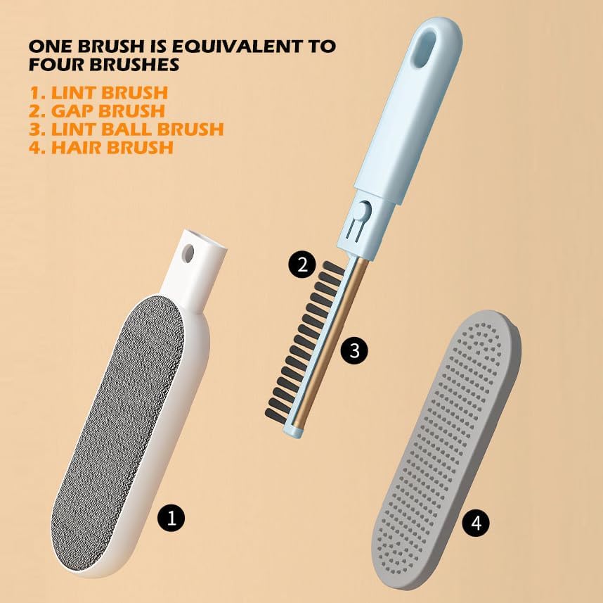 Multi-Functions Travel Lint Remover, Pet Hair Remover, Fur Remover for Dogs & Cats, Efficient Hair Collector,Pet Hairs Brush,Magic Fur Brush D (Blue)