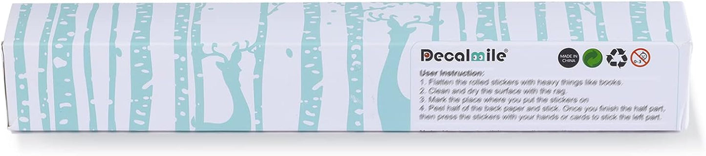 decalmile Large Blue Flower Wall Stickers Floral Butterfly Plants Gold Leaves Wall Decals Bedroom Living Room Sofa TV Background Wall Decor