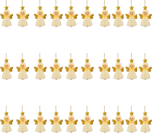 DIY Christmas Button Ornament Making Set - Snowman/Santa/Angel, Fun Holiday Craft Kit for All Ages, Ideal Xmas Tree Hanging Decor & Festive Gifts (30 pcs-B)