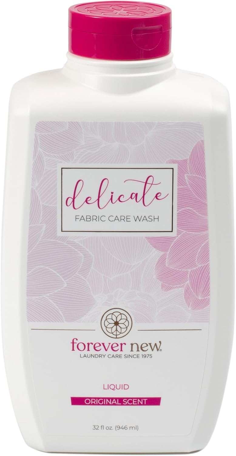 FOREVER NEW Liquid Laundry Detergent – Nontoxic Hypoallergenic Laundry Soap, Safe for Colors & Sensitive Skin - Essential Laundry Supplies, Delicate Fabric Care Wash (Original Scent, 32 fl. oz)