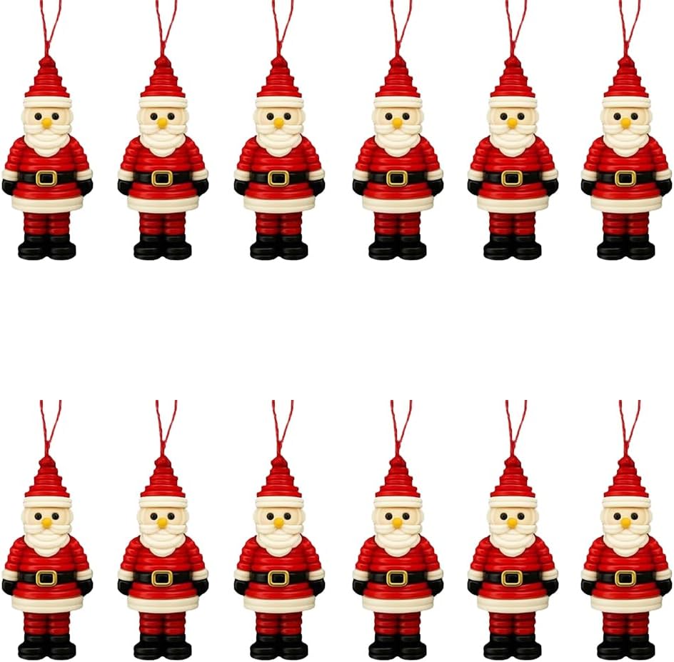 DIY Christmas Button Ornament Making Set - Snowman/Santa/Angel, Fun Holiday Craft Kit for All Ages, Ideal Xmas Tree Hanging Decor & Festive Gifts (A 12)