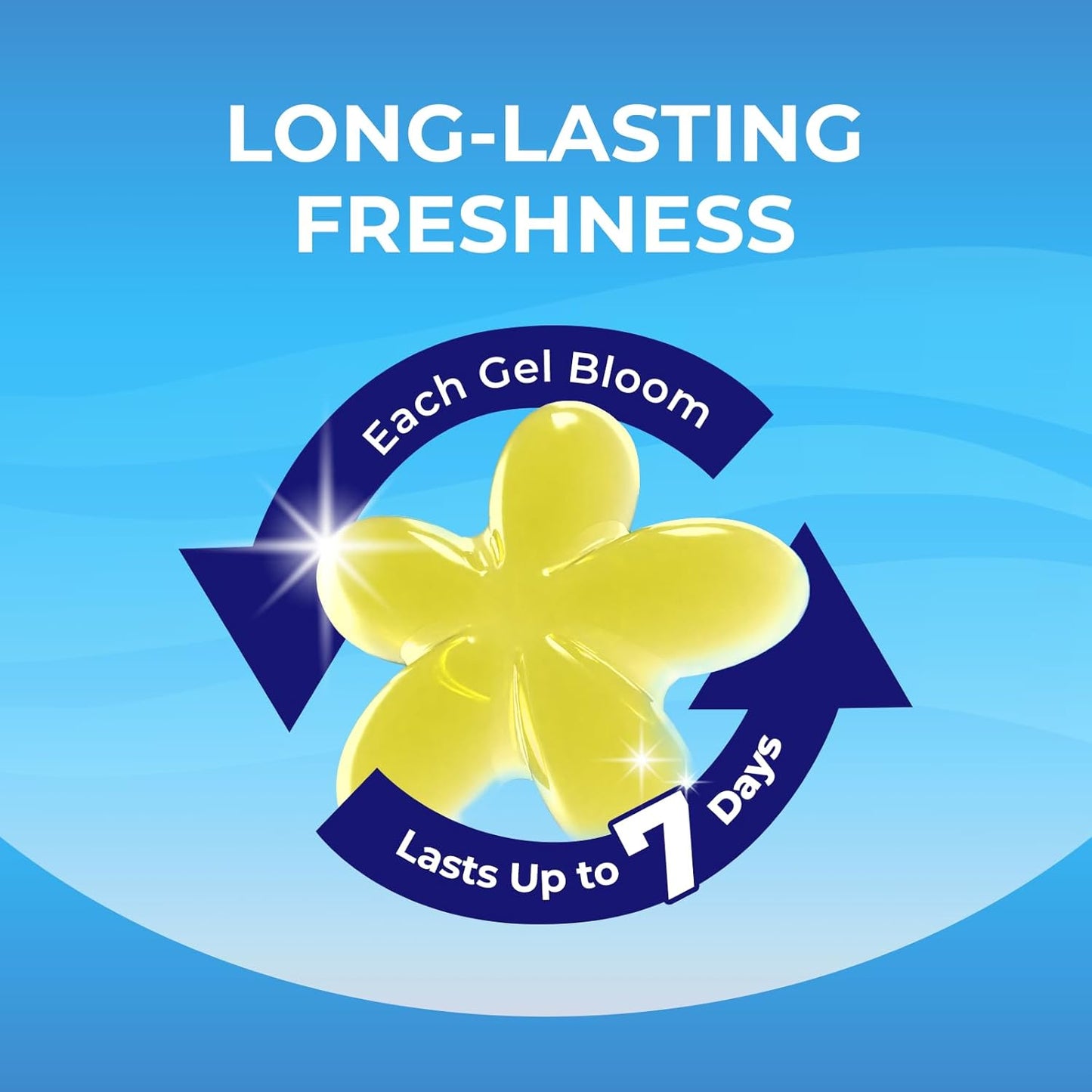 Toilet Gel Stamp - 8 Packs Toilet Bowl Cleaner Gel with Automatic Click, Freshener for Toilet Maintenance, 3.4oz, 6 Month Supply (Lemon)