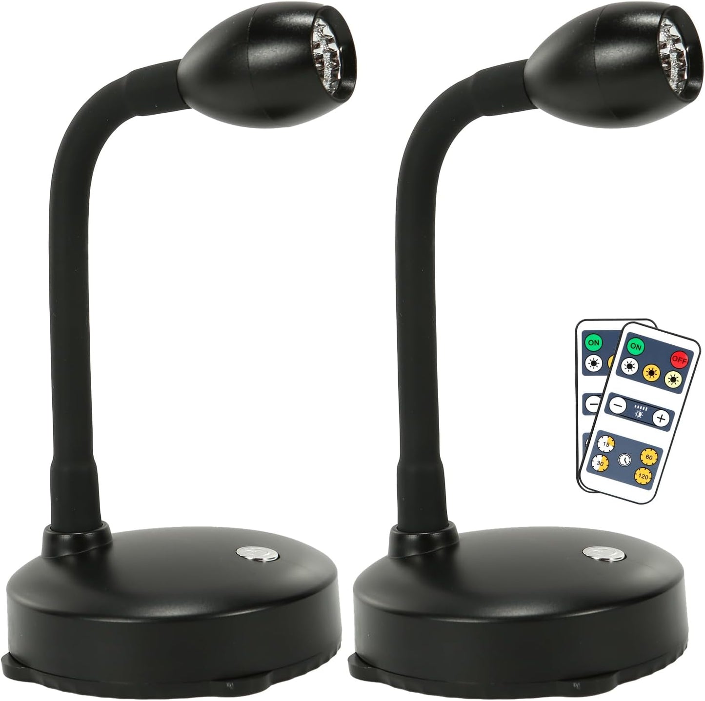 Cordless Spotlight Battery Operated, LED Picture Light, Dimmable Accent Light with Remote, Indoor Stick on Display Lamp for Plant Tree Photo Dartboard Painting Artwork Portrait