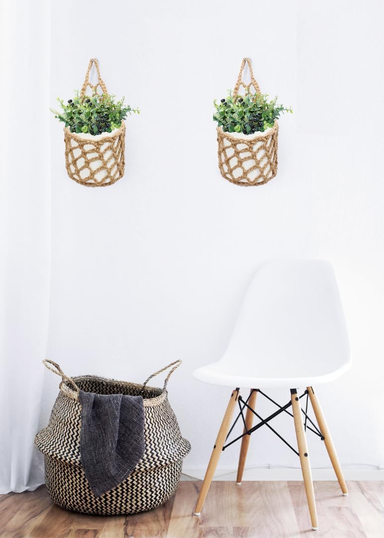 2PK Wall Planters for Indoor Plants, Macrame Plant Hanger | Wall Planter, Plant Hanger, Hanging Planter (2PK, for 6 inch Pot)