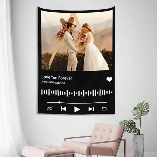 Custom Tapestry For Wall Bedroom Custom Backdrop Personalized Image Text Photo Customized Funny Tapestry Banners And Signs Song Vertical Tapestrys