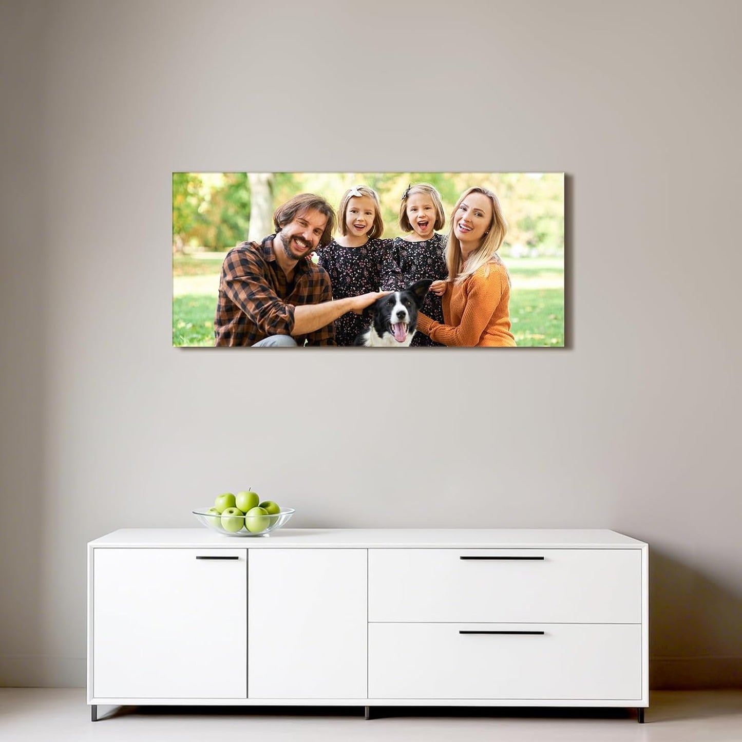 Custom Canvas Prints with Your Photos - Personalized Pictures Print, Customized Photo Gifts, Wall Art Poster Canvas Printing for Wedding, Family, Baby, Pets, Home Office Decor, Wrapped Frame 36x16