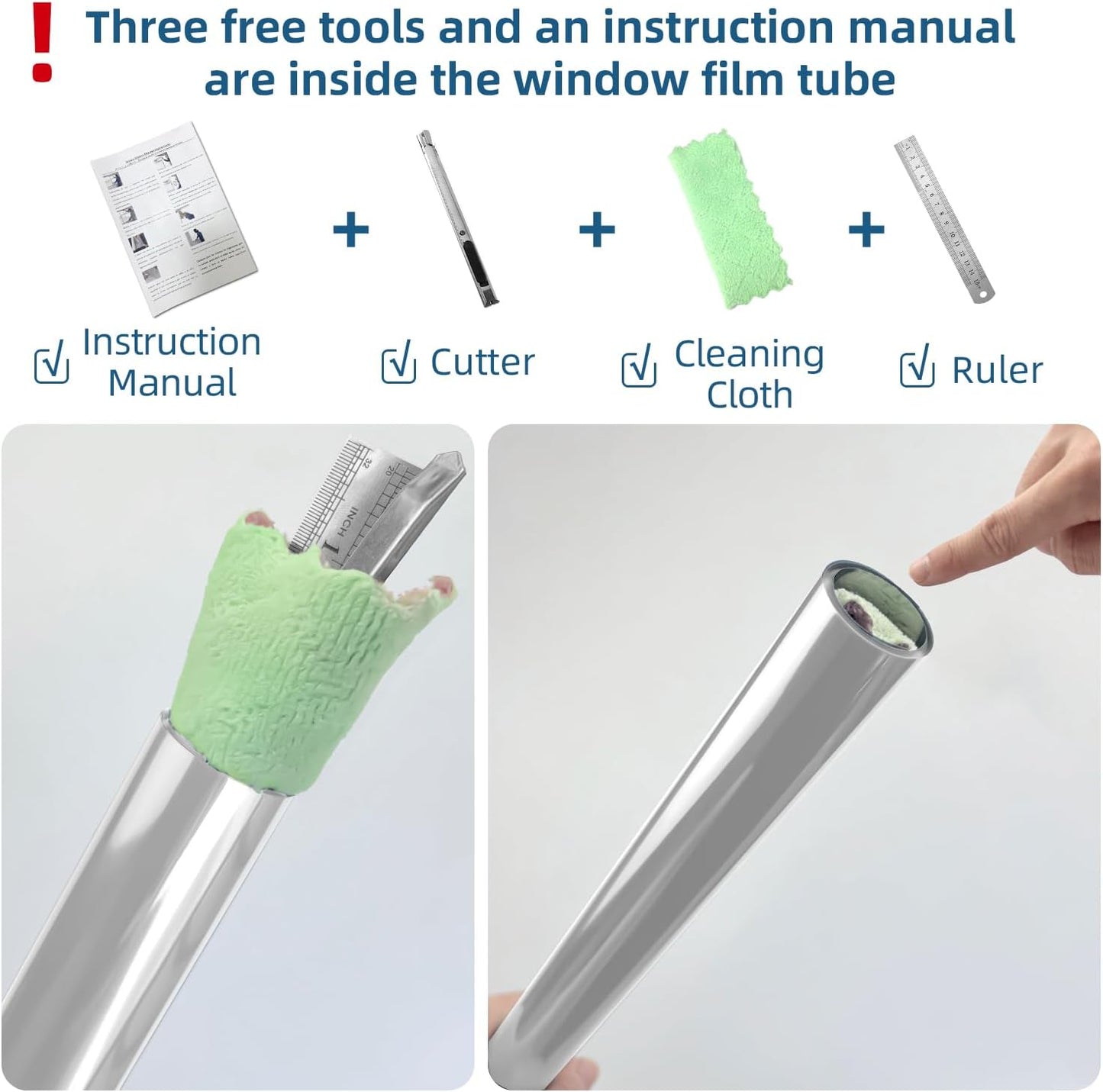 DUOFIRE One Way Window Film Privacy See Out Not in Heat Blocker Window Tint Reflective Mirror Windows Tinting Film for Home Static Cling Anti-UV Sun Blocking Windows Covering（Silver, 11.8x78.7in）