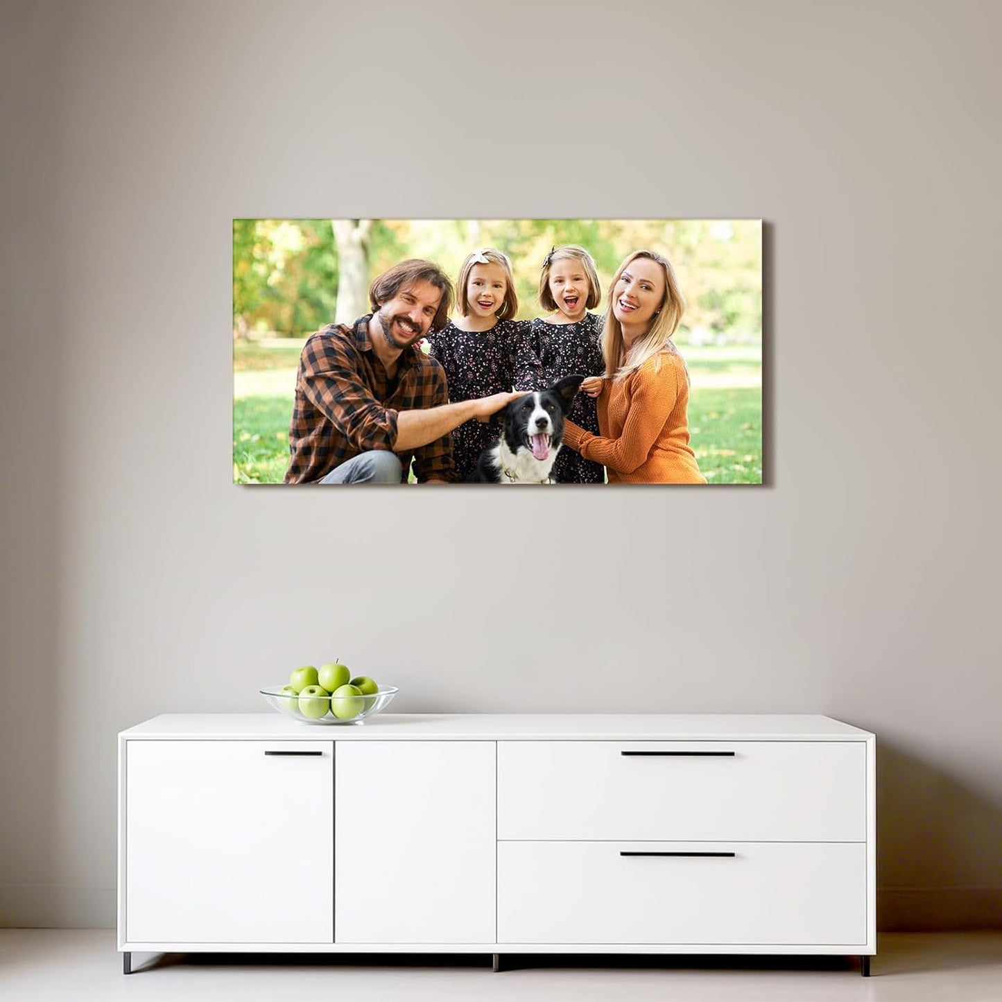 Custom Canvas Prints with Your Photos - Personalized Pictures Print, Customized Photo Gifts, Wall Art Poster Canvas Printing for Wedding, Family, Baby, Pets, Home Office Decor, Wrapped Frame 16x8