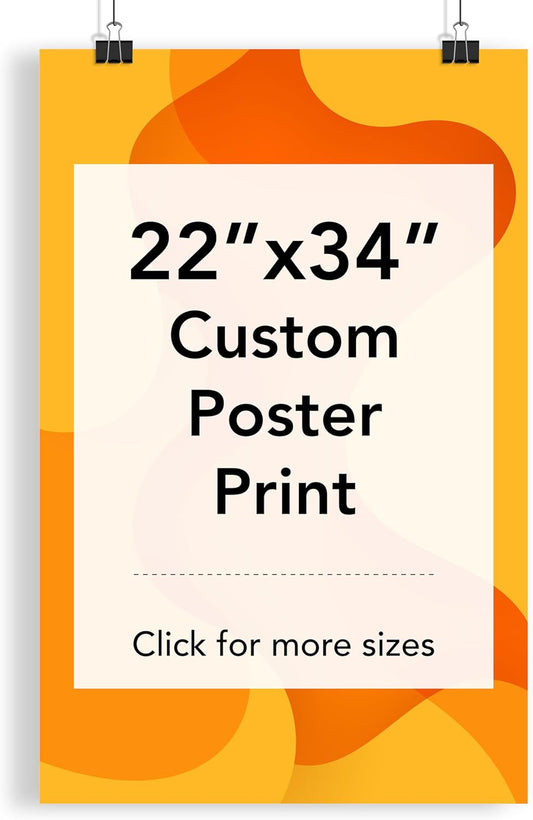 Custom Poster Print, 22x34, Upload Any Photos/Images, Personalized Photo Prints, DIY Your Own Poster, Photo to Poster Printing