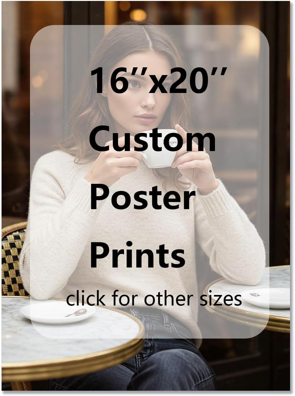 GZZFXXD Personalized Custom16''x20'' Canvas Prints with Your Photo/your Image Large Wallart Wall Decor for Bedroom Dining room Living room Children's room(Unframed)