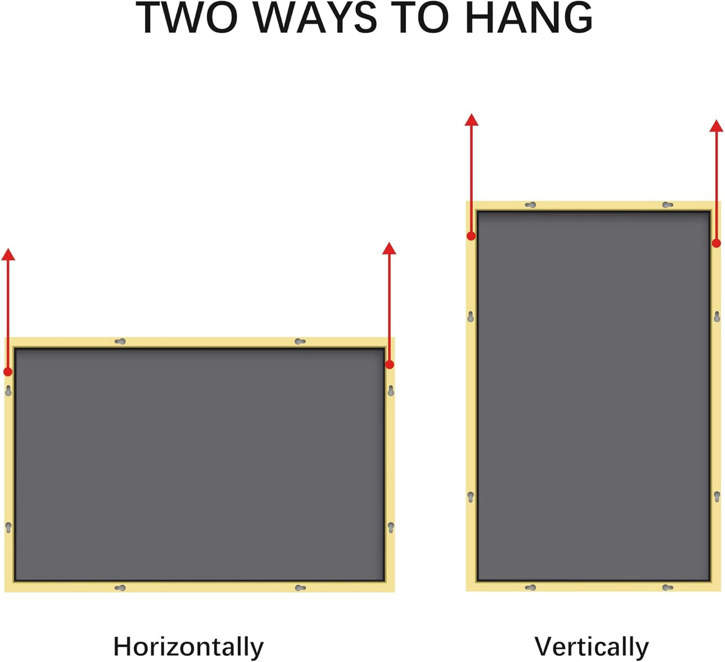 36x55inch Bathroom Mirror, Gold Rectangle Mirror with Thin Metal Frame, Large Rectangular Wall Mirror for Bathroom, Living Room, Hair Salon, Big Farmhouse Mirror Hang Horizontal/Vertical