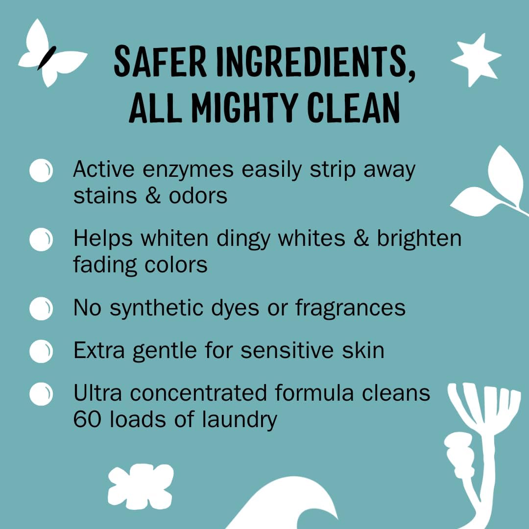 Molly's Suds Unscented Super Powder Detergent | Extra Strength Laundry Soap, Stain Fighting | Sensitive Skin | Simple, Effective Ingredients | 60 Loads