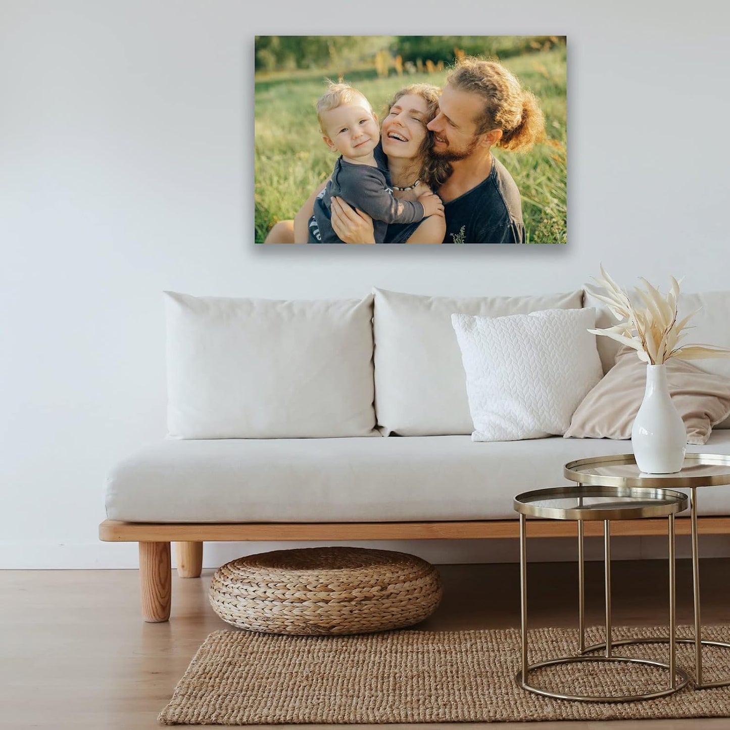 Custom Canvas Prints with Your Photos Framed Canvas Customized Wall Art Personalized Canvas Pictures for Pet/Family Gifts for Mom/Men/Women 8 x 10