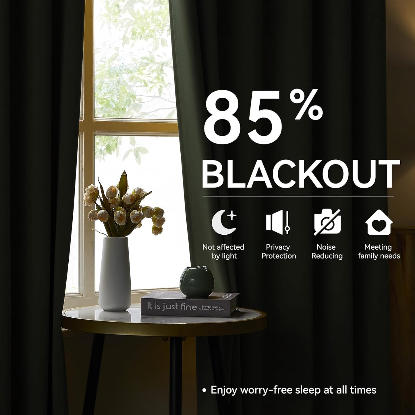 102 Inch Blackout Curtains Pinch Pleated Thermal Insulated Drapes for Bedroom, Room Darkening Solid Window Treatments for Living Room for Traverse Rod With Hooks(2 Panels,40x102 Inch, Sage Green)