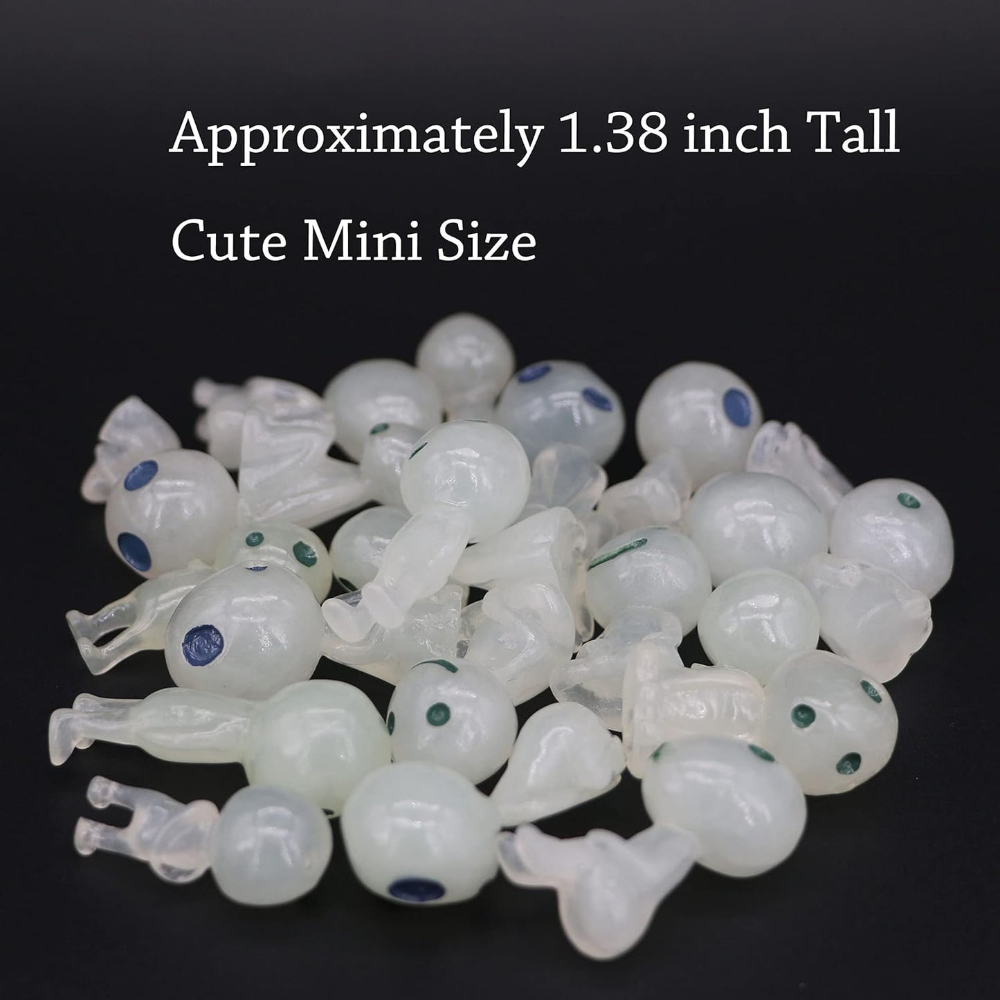 Fairy Garden Accessories Tree Elves Glow in Dark Alien Decor Miniature Luminous Ghost kit for Micro Landscape Decoration Outdoor Status Patio Lawn Yard Kit (20 Green)