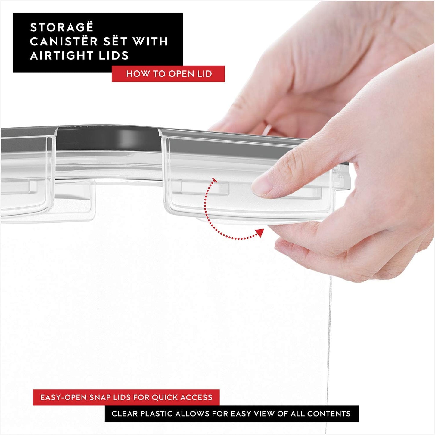 Extra Large Flour and Sugar Storage Containers 6.5L - 220 Fl. Oz 2 Pc Plastic Bulk Airtight Food Storage Rice Containers With Lids - Kitchen Pantry Organizer and Storage Canisters, Marker and Labels