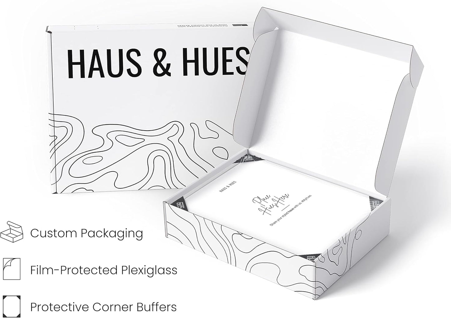 HAUS AND HUES 6x8 White Metal Picture Frames - Bulk Frames 6x8 - Features Premium Aluminum, Vertical Hanging, Easel Back for Tabletop, Home, Office (6x8 in, White, Set of 25)