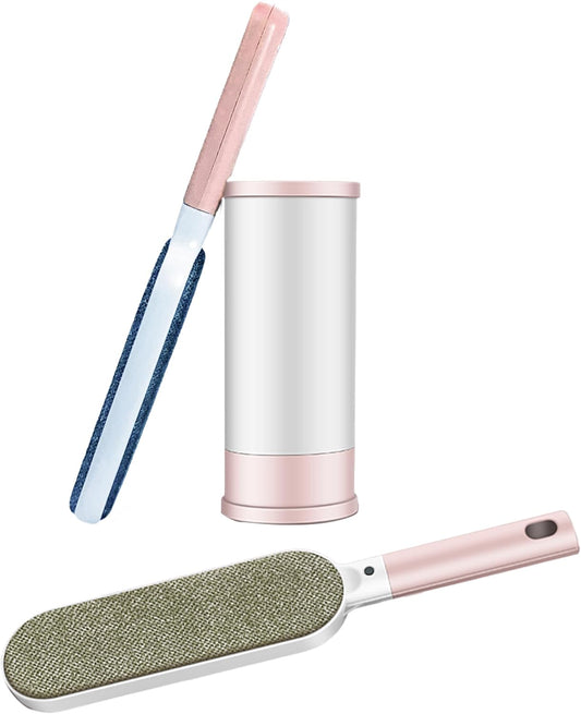 Double Sided Self-Cleaning Pet Hair Remover for Laundry, Dog Hair Remover, Cat Hair Remover, Pet Lint Roller Brush, Magic Cleaner Brush, Lint Brush Clothes, Pet Lint Brush A (Pink)