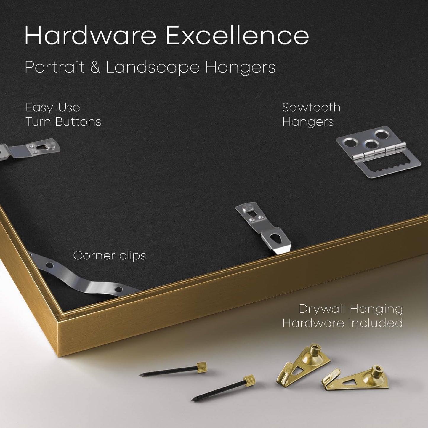 Homeforia 11x22 Bronze Newspaper Frame, High End Metal 11 x 22 Picture Frame without Mat, 22x11 Thin Bronze Poster Frames for Wall, 11by22 inch Display Photo Frames, Tempered Glass, Wall Kit, Set of 1