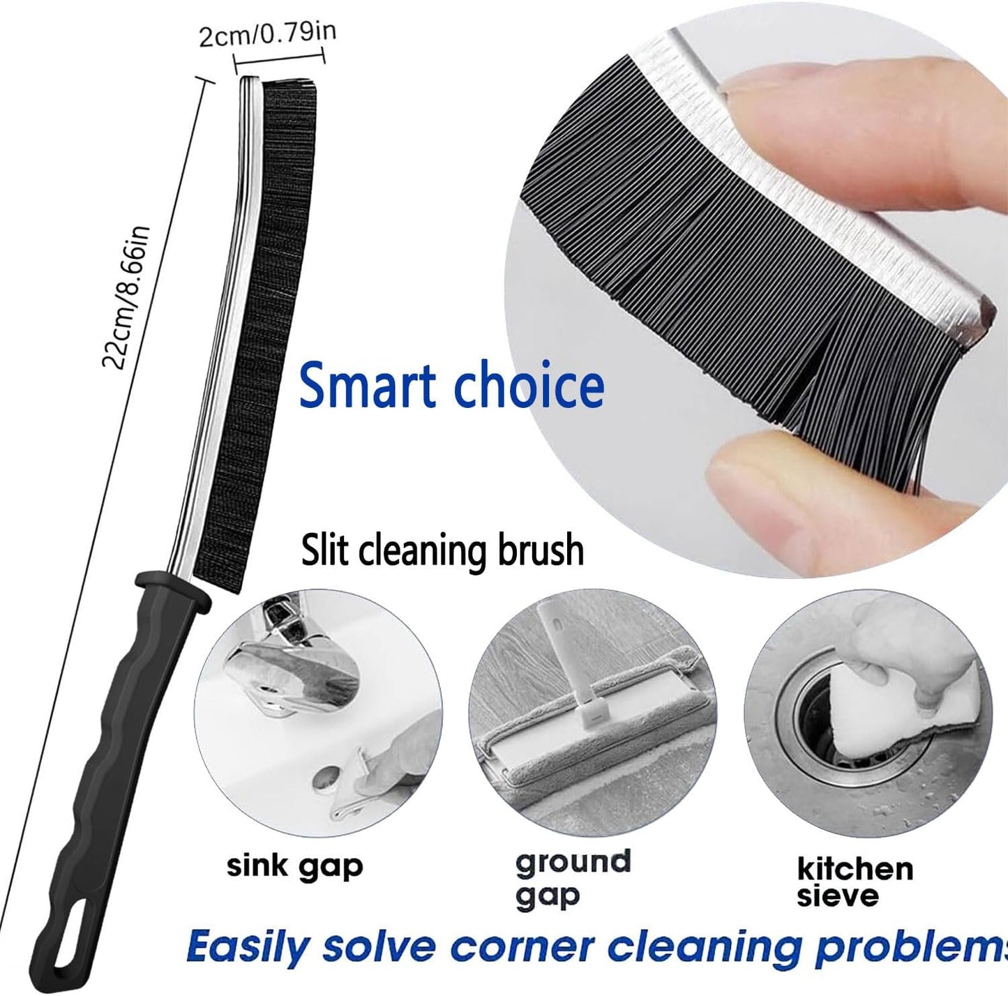 Gap Cleaning Brush, Dead Corners Multifunctional Brushes,Bathroom Crevice Gaps Cleaning Brush，Clean The Dead Corners of Bathroom Kitchen Tiles for Bathroom Kitchen Tiles Window Slots (5pcs)
