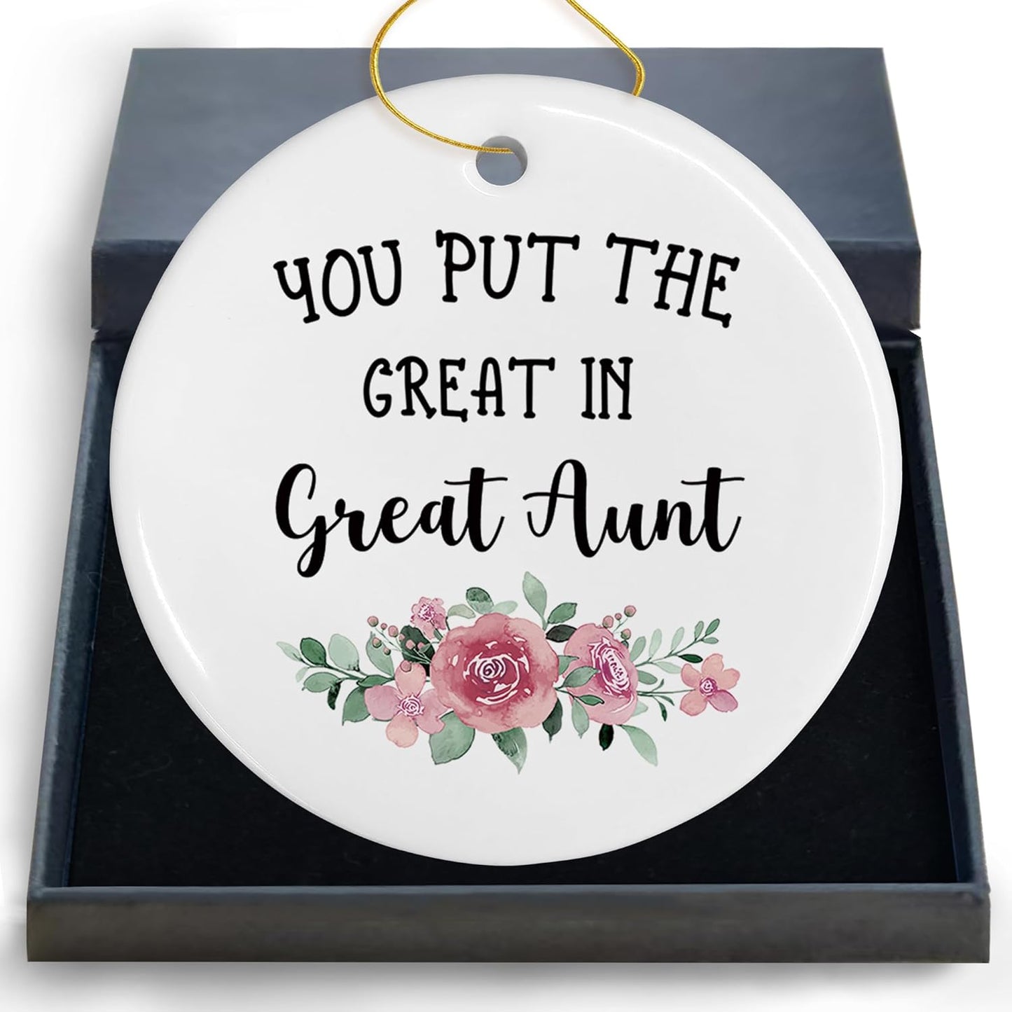 Great Aunt Ceramic Christmas Ornaments, Great Aunt Gifts Baby Announcement Gifts Christmas Tree Decorations Ornaments, Pregnancy Announcement Gift Hanging Decor