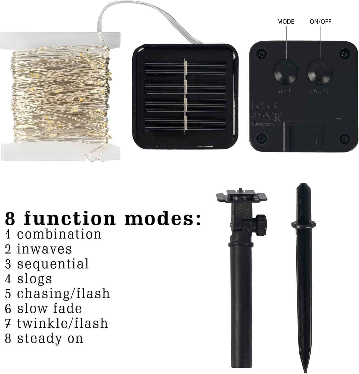 Dazzle Bright 2 Pack Solar String Lights Outdoor, Total 80FT 240LED St. Patrick's Day Waterproof Fairy Lights 8 Modes, Copper Wire Lights for Christmas Patio Party Yard Decoration (Green)