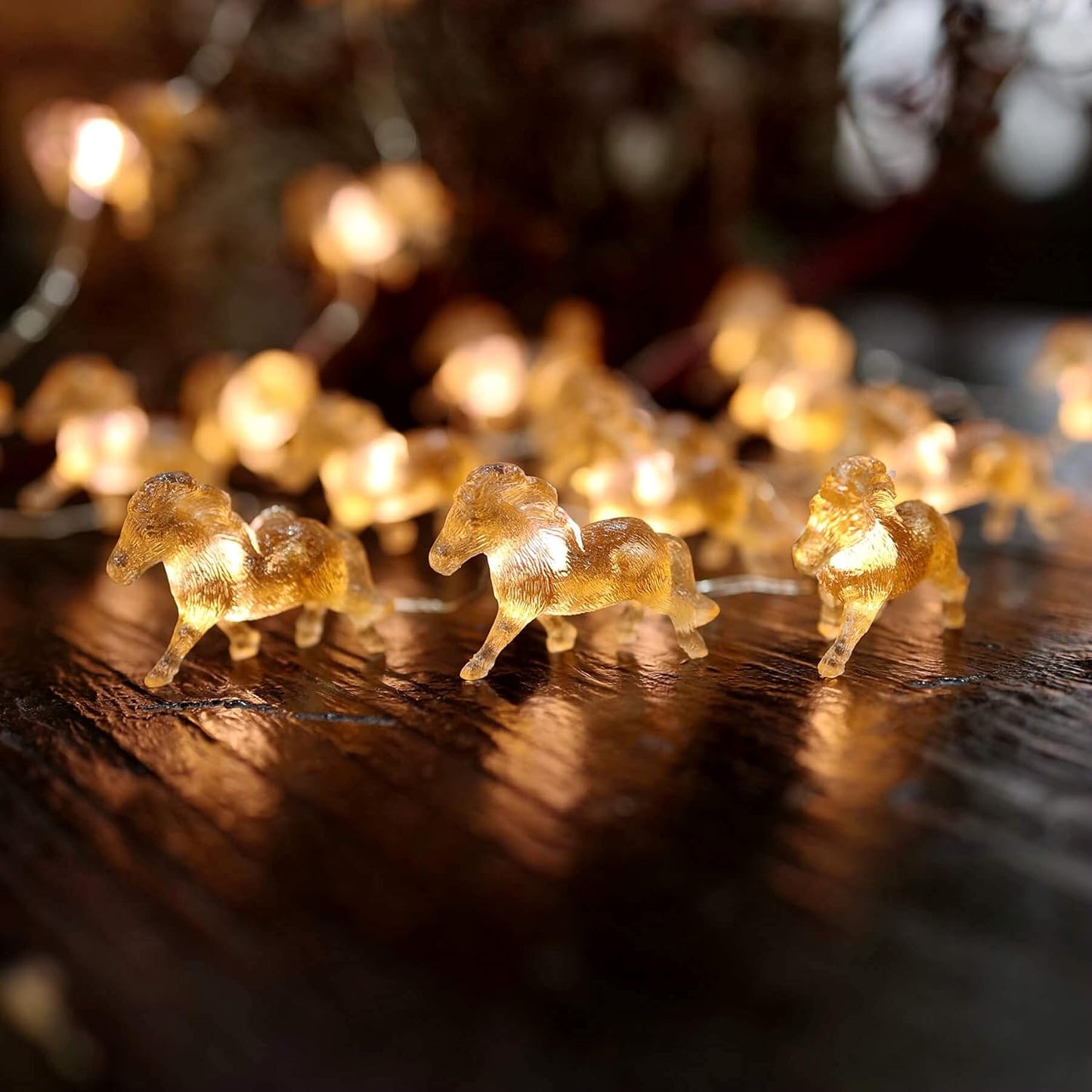 Cute Decorative Lights Fairy String Light Horse Gifts for Women Novelty Pony Lights 20LEDs 8ft USB Plug in or Battery Operated for Bedroom Birthday Room Xmas Thanksgiving Decor