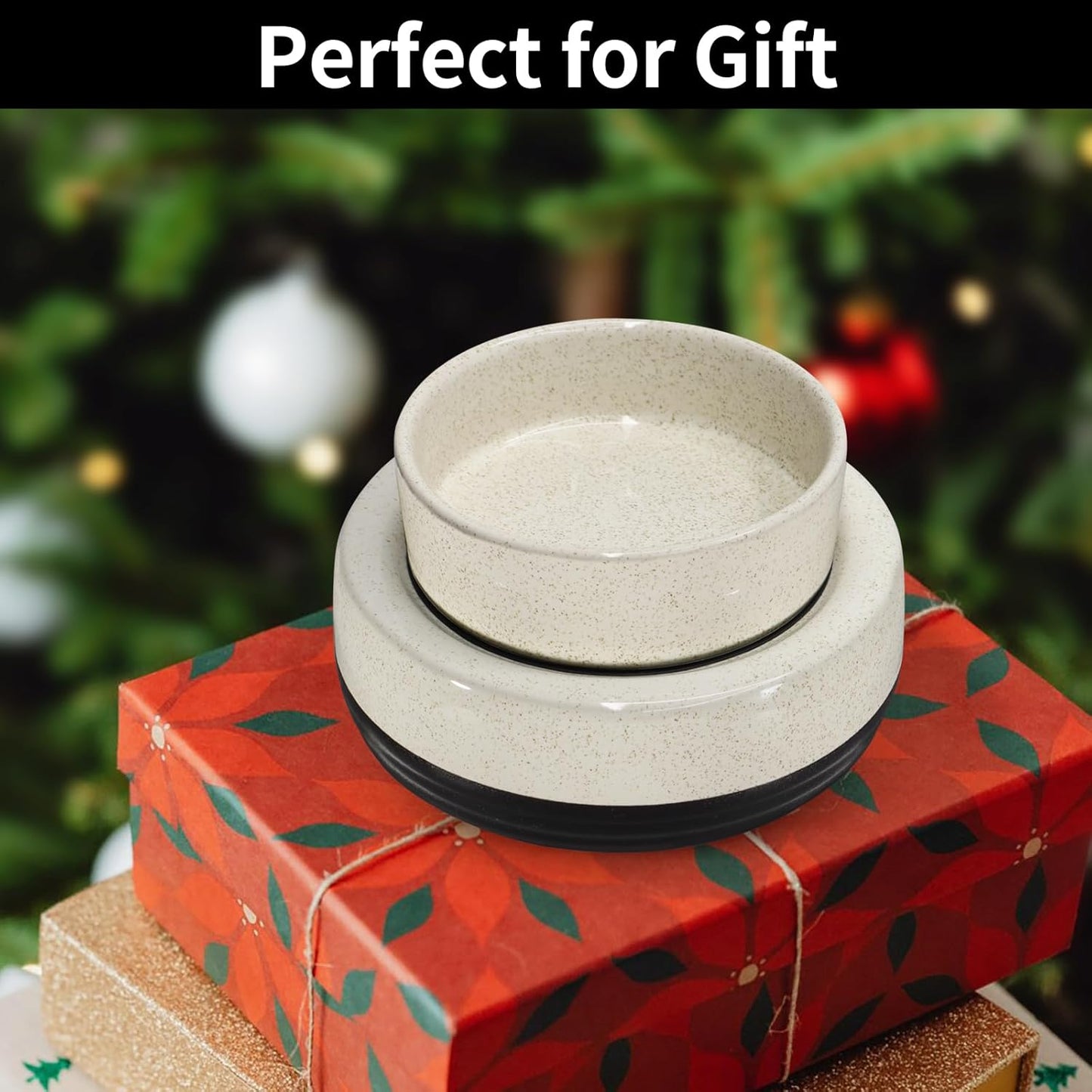 Wax Melts Warmer, Ceramic Candle Melter Melting Wax 3-in-1 Oil Burner Electric Fits Yankee Large Jar, Scented Candle Holder for Home Decor Gifts for Mom Grandma Women Girls