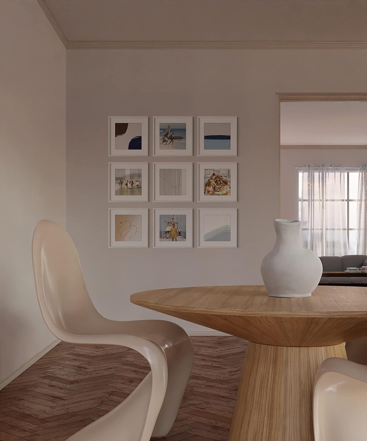 HAUS AND HUES White Square Frames Set of 9-16x16