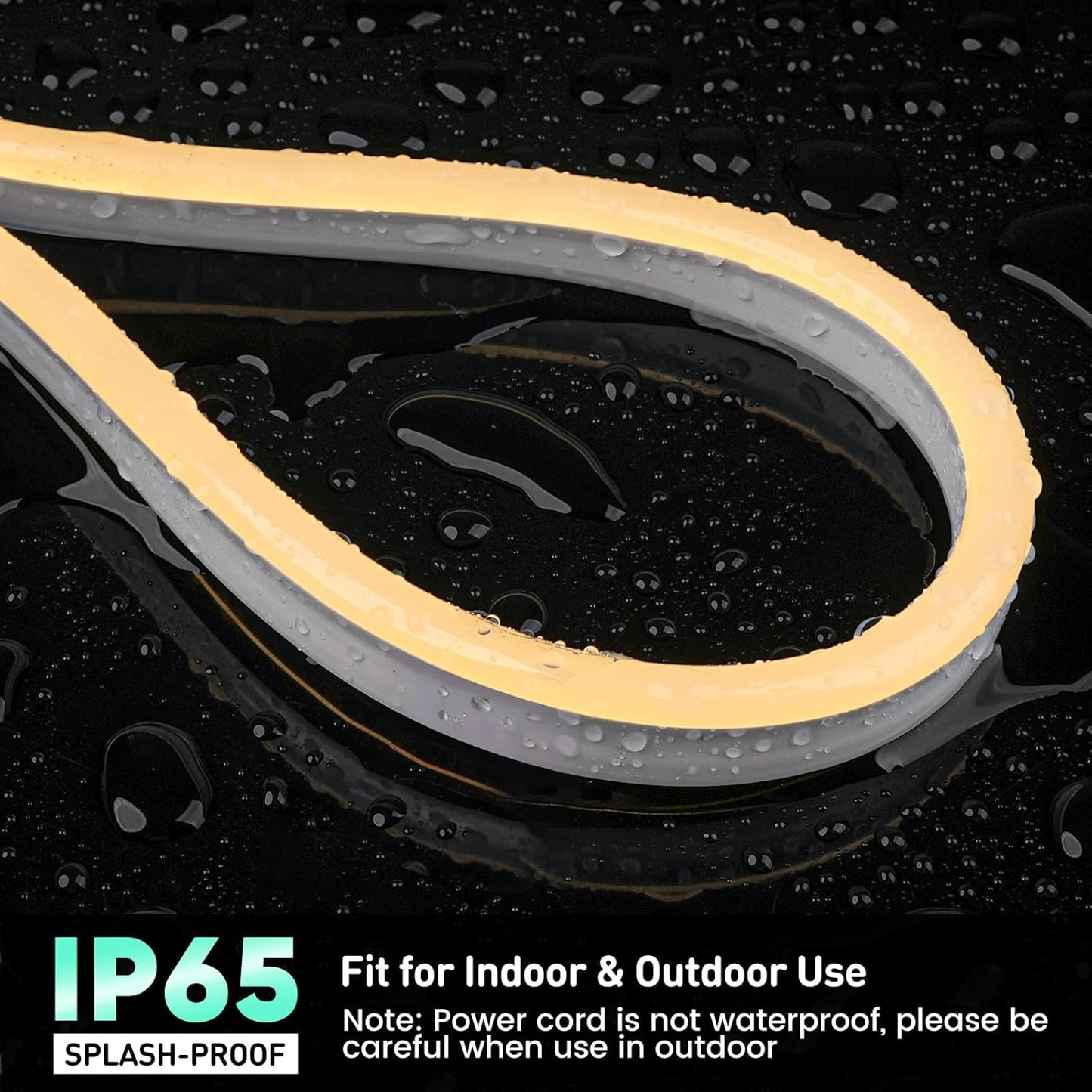 GZBtech Flexible LED Neon Rope Lights 100FT,AC 110-120V Waterproof Strip Light, 120 LEDs/M Cuttable Connectable Neon Lighting for Indoor Outdoor Home Decor/Commercial Building Use-Warm White 30M