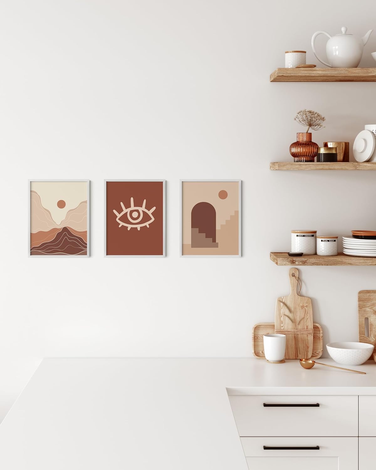 HAUS AND HUES 8.5x11 White Metal Picture Frames - Features Premium Aluminum, Shatterproof Plexiglass - Perfect for Diplomas, Documents, Certificates (8.5x11 in, White, Set of 3)