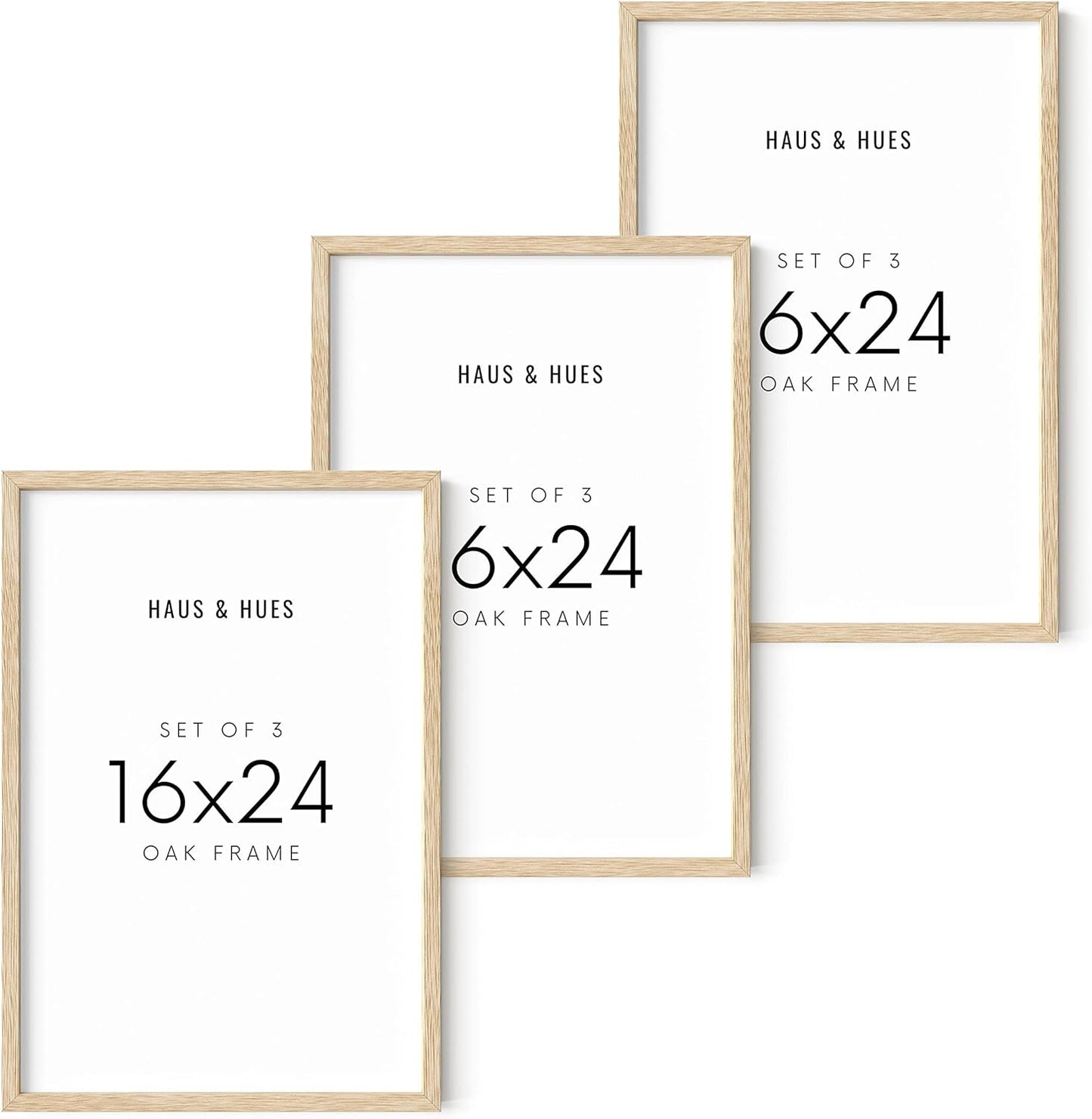 HAUS AND HUES Picture Frames - Set of 3 Beige 16x24 Frames for Wall Art