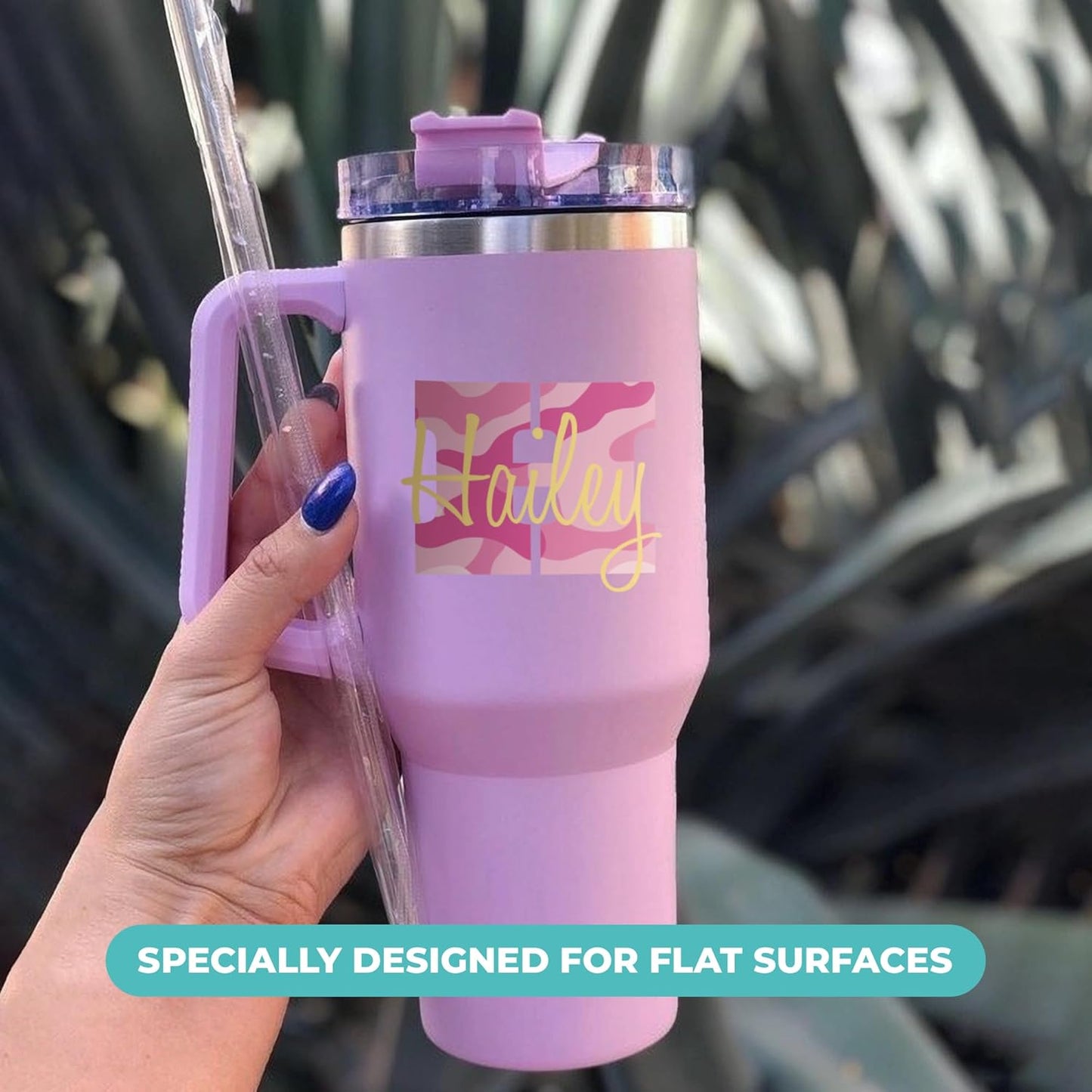 CRYPTONITE Personalized Name & Initial Sticker for Tumblers | Customized Stickers for Your Car | Custom Sticker for Your Laptop | Custom Decal for Bottle (D. Name & Initial Sticker)