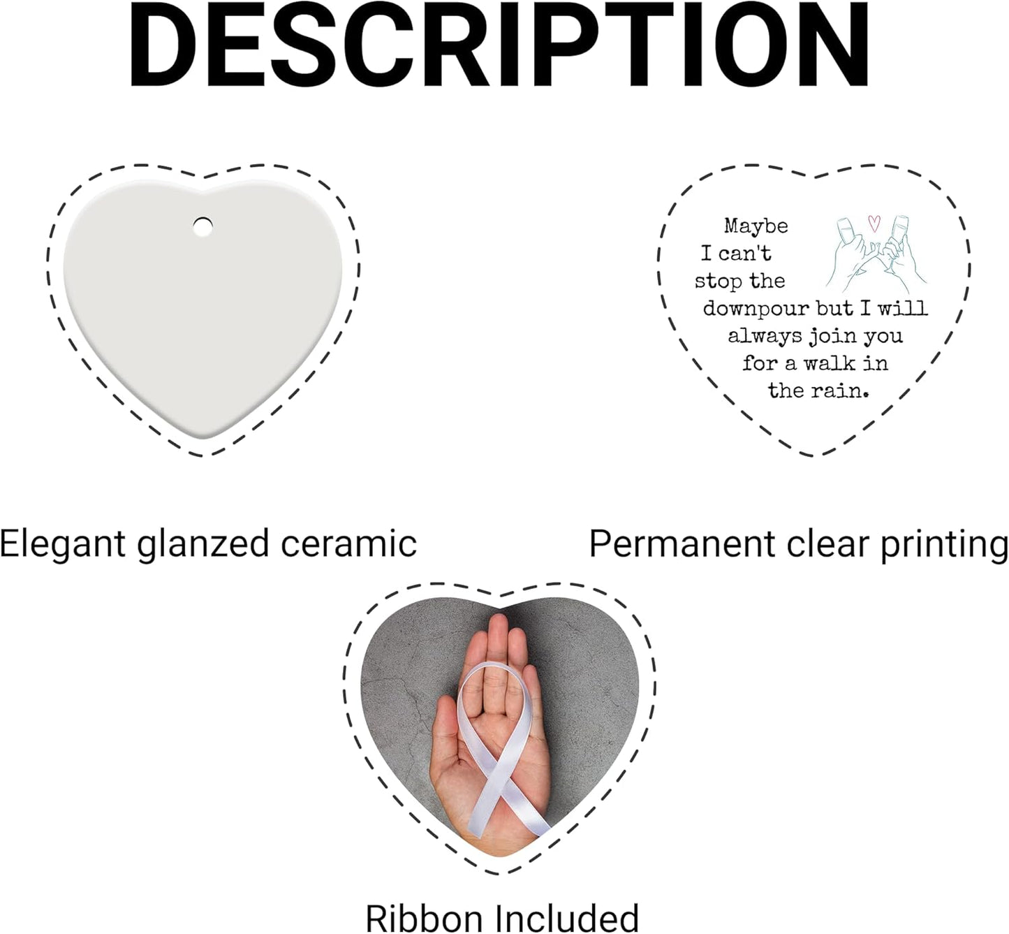 Friendship Gifts for Women, Best Friend, Funny, Work Besties, Sister, Friend Ornaments for Women, Ceramic Christmas Ornaments (Friendship)