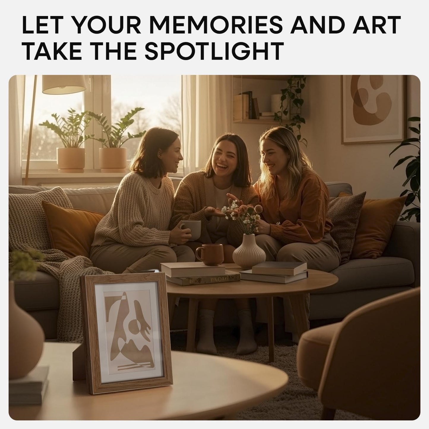 Homeforia 4x6 Picture Frame Wood, High End Natural Oak 4x6 Light Wooden Frames with Mat 3x5 for Photo, 4 x 6 Frame Matted to 3 x 5 Print, 6x4 Wall or Tabletop Frame, Tempered Glass, Wall Kit, Set of 1